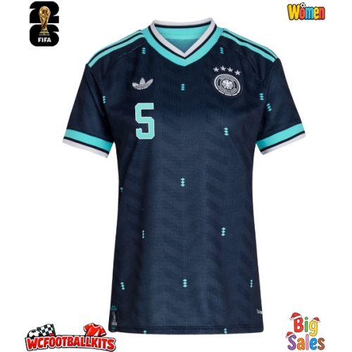 Germany Aleksandar Pavlovic #5 Replica Away Stadium Shirt for Women World Cup 2026 Short Sleeve